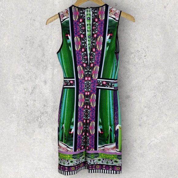 Clover Canyon Bohemian Neoprene Sheath Dress Size XS Floral Stretch USA Made - Picture 12 of 12